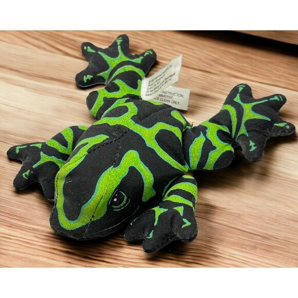 Dart Frog Refrigerator Magnet Vintage Plush Stuffed Animal Wendys Toy Green - Picture 1 of 6